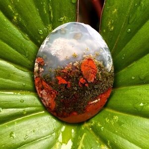 Unique Moss Agate Pendant